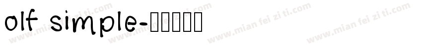 olf simple字体转换